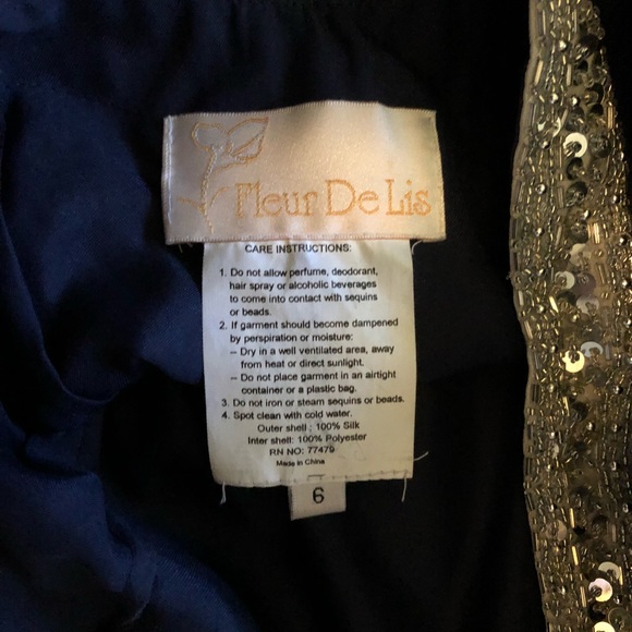 Navy blue sequin formal - Picture 6 of 8